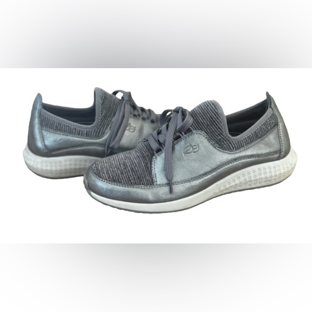 Nurture Midazz pewter lace up comfort snkrs SZ 7.5 athleisure travel